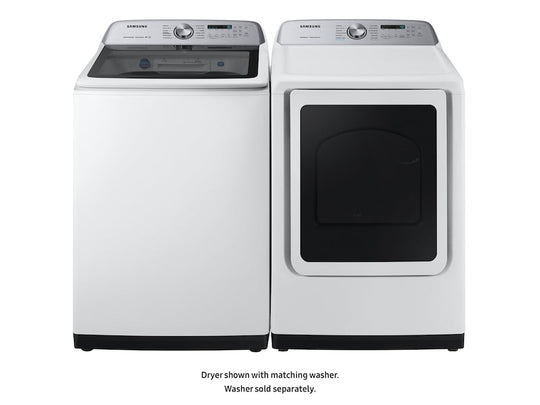 7.4 cu. ft. White Electric Dryer with Steam Sanitize+