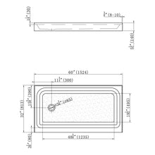 Load image into Gallery viewer, Shower Tray - Left Drain Single Threshold - Acrylic and Fiberglass - 60 X 32 X 5.5
