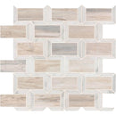 Load image into Gallery viewer, 2&quot; X 4&quot; Angora Framework Polished Warm White Subway Joint Mosaic Tile (10SQ FT/CTN)