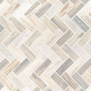 Load image into Gallery viewer, 12&quot; X 12&quot; Angora Herringbone Polished Warm White Mosaic Sheet (10SQ FT/CTN)