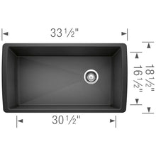 Load image into Gallery viewer, 33-1/2 inch Single Bowl Kitchen Sink - Undermount Kitchen Sink