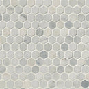 Load image into Gallery viewer, 1&quot; X 1&quot; Hexagon Arabescato Carrara Honed White Marble Mosaic Tile (8.9SQ FT/CTN)