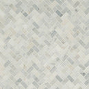Load image into Gallery viewer, 12&quot; X 12&quot; Arabescato Carrara Herringbone Honed Cool White Pattern Mosaic Sheet (9.4SQ FT/CTN)