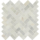 Load image into Gallery viewer, 12&quot; X 12&quot; Arabescato Carrara Herringbone Honed Cool White Pattern Mosaic Sheet (9.4SQ FT/CTN)