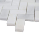 Load image into Gallery viewer, 12&quot; X 12&quot; Arabescato Carrara Herringbone Honed Cool White Pattern Mosaic Sheet (9.4SQ FT/CTN)