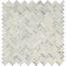 Load image into Gallery viewer, 12&quot; X 12&quot; Arabescato Carrara Herringbone Honed Cool White Pattern Mosaic Sheet (9.4SQ FT/CTN)