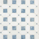 Load image into Gallery viewer, 12&quot; X 13&quot; Azula Hatchwork Polished Blue &amp; Cool-White Marble Geometric Mosaic Wall Tile (10SQ FT/CTN)