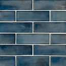 Load image into Gallery viewer, 2&quot;X 6&quot; Blue Shimmer Glass Subway Brick Wall Mosaic Tile (14.4SQ FT/CTN)