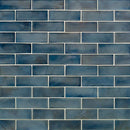 Load image into Gallery viewer, 2&quot;X 6&quot; Blue Shimmer Glass Subway Brick Wall Mosaic Tile (14.4SQ FT/CTN)