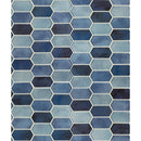 Load image into Gallery viewer, 10&quot; X 12&quot; Boathouse Blue Picket Glass Hexagon Mosaic Wall Tile (8.3SQ FT/CTN)