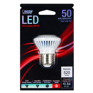 LED Lights bulbs MR16, Medium Base, Dimmable, Track Lighting Bulb, 120V, 3000K, 50 Watt