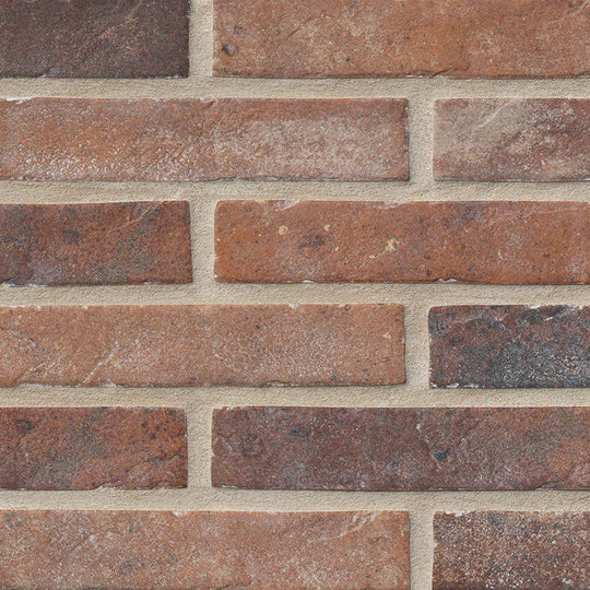 2" X 10" Brickstone Capella Red Glazed Matte Porcelain Tile (5.15SQ FT/CTN)
