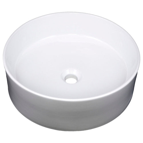 Vanity Fantasies Rim Porcelain Round Shaped Vessel Sink