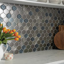 Load image into Gallery viewer, Daltile Accents Gray Arabesque Evening Glass And Porcelain Mosaic Tile