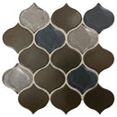 Load image into Gallery viewer, Daltile Accents Gray Arabesque Evening Glass And Porcelain Mosaic Tile