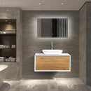 Load image into Gallery viewer, Fiona Wood Floating / Wall Mounted Bathroom Vanity With Acrylic Vessel Sink