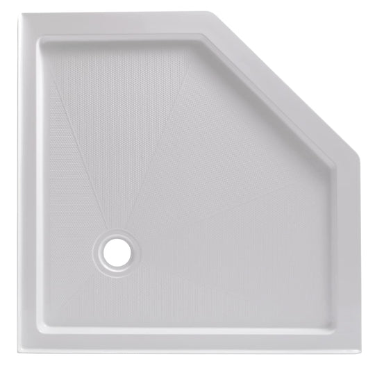 Single Threshold Neo Angle Shower Base In White