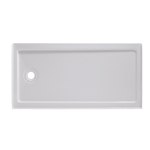 Single Threshold Shower Base - White Color - 60 In. X 32 In.