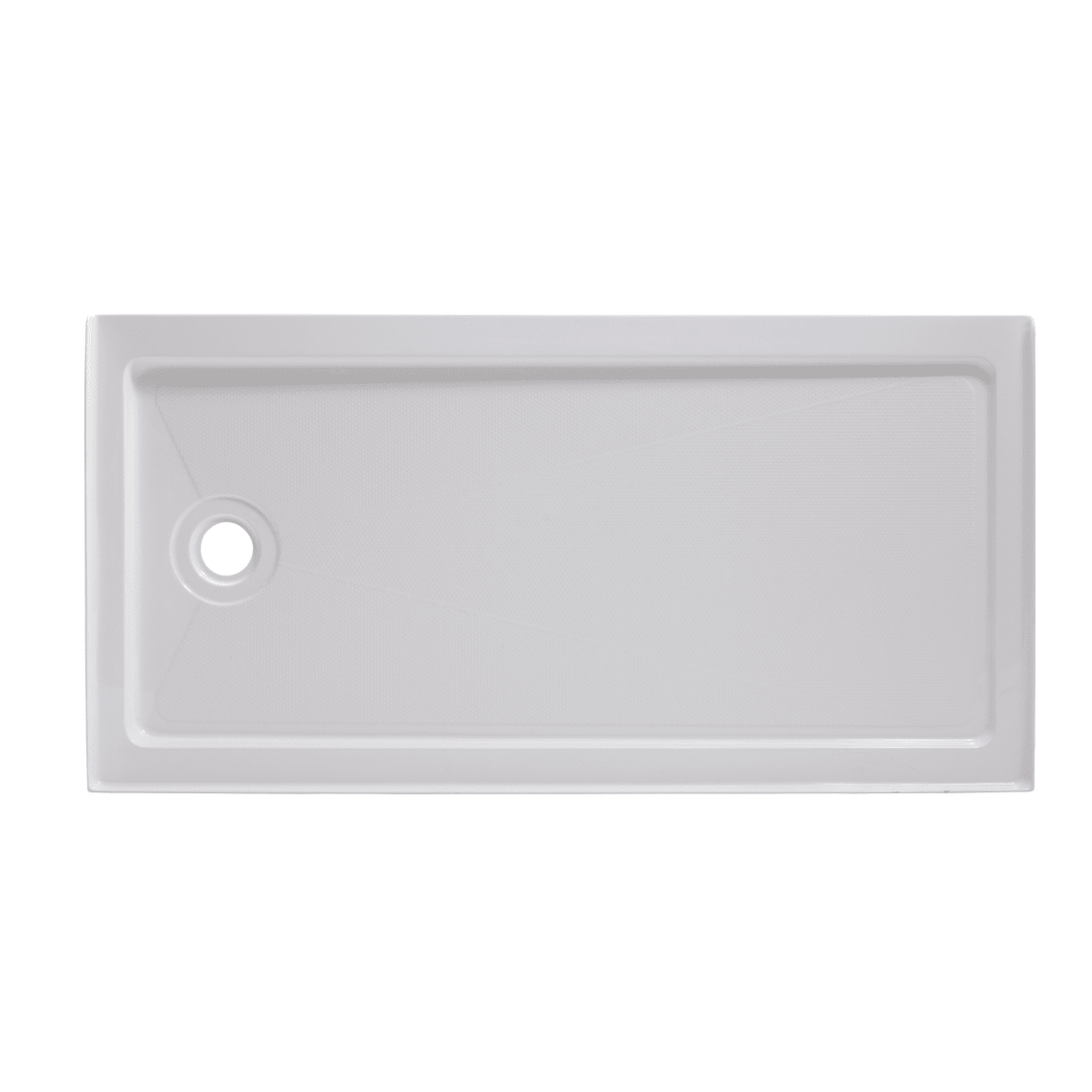 Single Threshold Shower Base - White Color - 60 In. X 32 In.