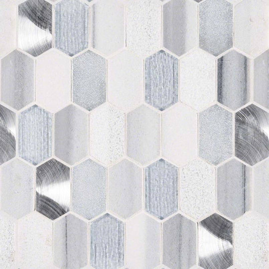 12" X 13" Harlow Light Gray Picket Mosaic Sheet (9.9SQ FT/CTN)