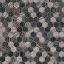 Load image into Gallery viewer, 2&quot; X 2&quot; Hexagon Henley Black Multi Finish Mosaic Tile (9.8SQ FT/CTN)
