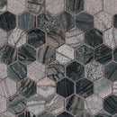 Load image into Gallery viewer, 2&quot; X 2&quot; Hexagon Henley Black Multi Finish Mosaic Tile (9.8SQ FT/CTN)