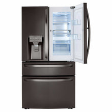 Load image into Gallery viewer, 29.5 cu. ft. Wi Fi Enabled Door in Door Refrigerator With Craft Ice In Black Stainless Steel