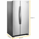 Load image into Gallery viewer, 25 cu. ft. Large Side by Side Refrigerator With Adaptive Defrost &amp; Monochromatic Stainless Steel