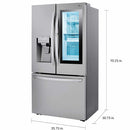 Load image into Gallery viewer, 24 cu. ft. Counter Depth InstaView Door In Door Smart Refrigerator With Craft Ice Maker