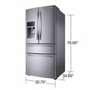 Load image into Gallery viewer, 25 CuFt Large Capacity 4 Door French Door Refrigerator With External Water &amp; Ice Dispenser