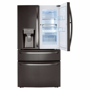 29.5 cu. ft. Wi Fi Enabled Door in Door Refrigerator With Craft Ice In Black Stainless Steel