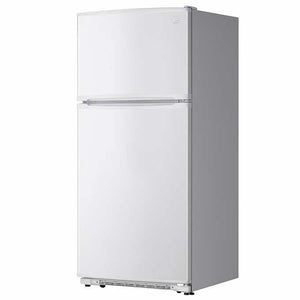 18 cu. ft. Top Freezer Refrigerator With Glass Shelves and Garage Ready In White