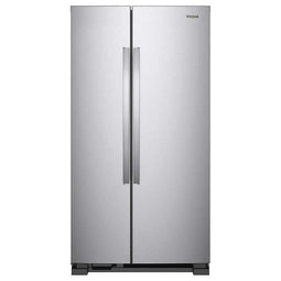 25 cu. ft. Large Side by Side Refrigerator With Adaptive Defrost & Monochromatic Stainless Steel