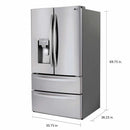 Load image into Gallery viewer, 28 cu. ft. Ultra Capacity 4 Door French Door Refrigerator In Satinless Steel