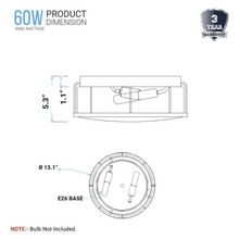 Load image into Gallery viewer, Drum Shape Flush Mount Ceiling Light, Matte Black Finish, Ceiling Lighting Fixture for Kitchen, Hallway, Bathroom, E26 Base