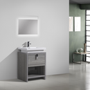 Load image into Gallery viewer, Liyan Freestanding Bathroom Vanity Unit With Acrylic Sink Top, Open Shelf Storage