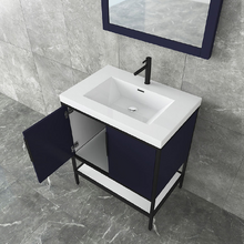 Load image into Gallery viewer, Marinus Freestanding Bathroom Vanity With Reinforced Acrylic Sink, Doors &amp; Open Storage Shelves