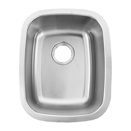 Single Bowl Undermount Sink - Single Bowl Kitchen Sink- 15” x 18-1/2” x 8”