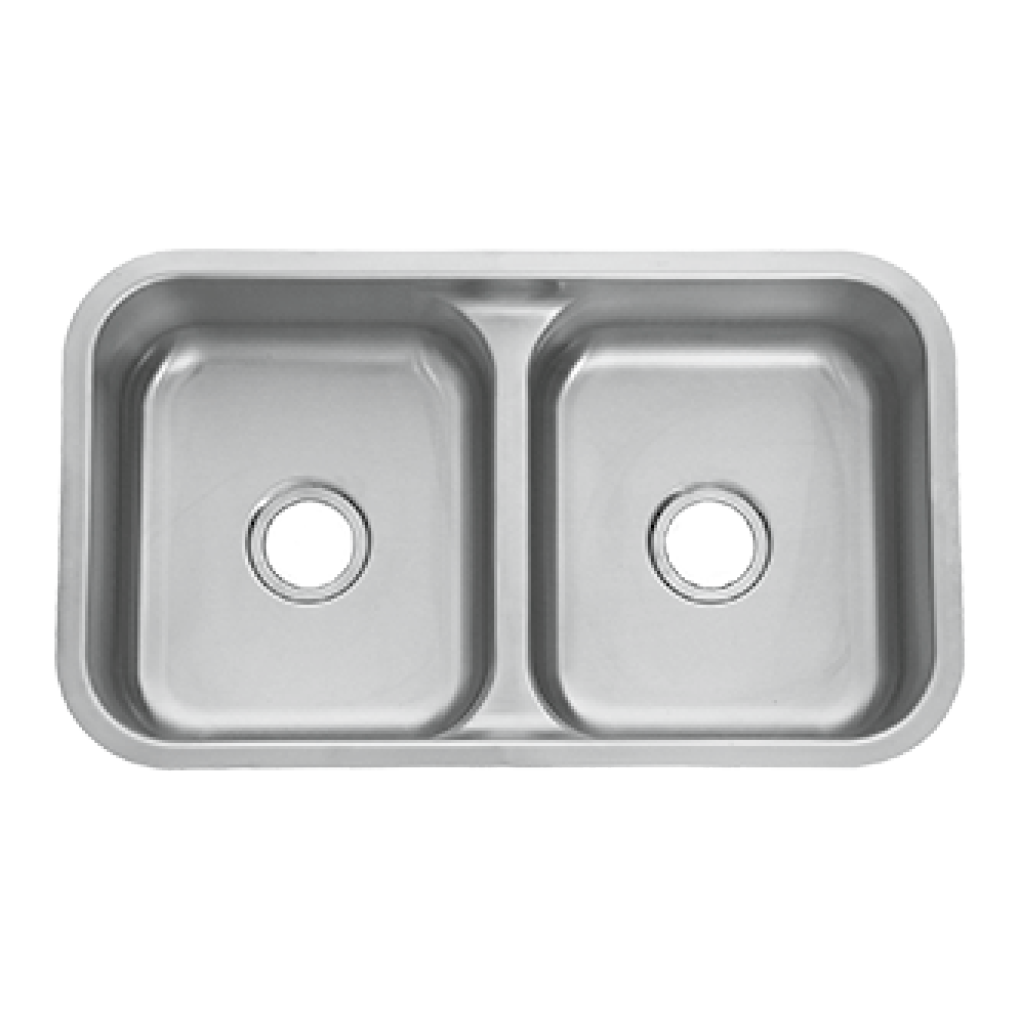 Double Bowl Kitchen Sink - Undermount Sink - 32-1/4” x 18-3/4” x 9”