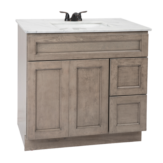 Old Harbor Grey Freestanding Bathroom Vanity Cabinet Without Top