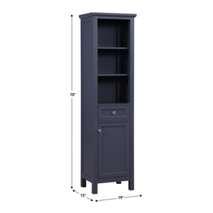 Linen Cabinet - Side Cabinet - 19 W x 15 D x 70" H - Cunningham