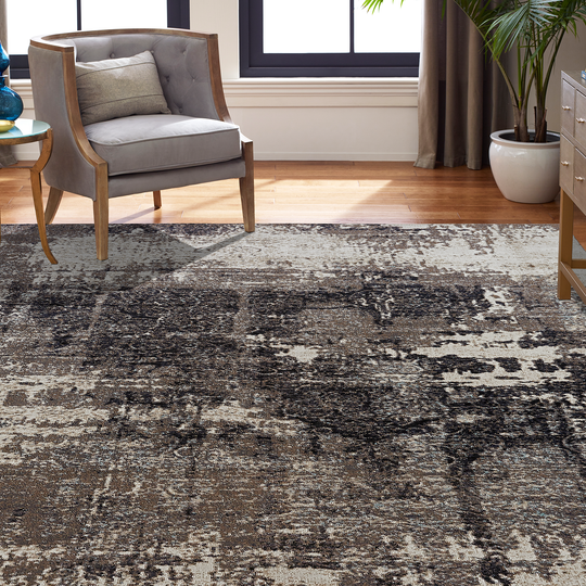 Modena Granite Grey 7 ft. 9 in. x 9 ft. 9 in. Indoor/Outdoor Area Rug