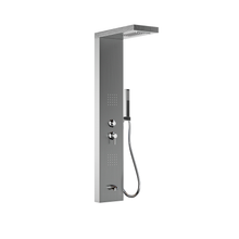 Load image into Gallery viewer, 53 in. 2-Jet Stainless Steel Shower Panel System With Fixed Rainfall &amp; Waterfall Shower Head, Handheld Shower,Tub Spout, Self-Cleaning &amp; Jet Massage Feature