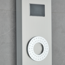 Load image into Gallery viewer, 55 In. 5-Jet Stainless Steel Shower Panel System With Fixed LED Rainfall Shower Head, LED Temperature Display &amp; Handheld Shower, Self-Cleaning &amp; Jet Massage Feature
