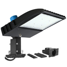 Load image into Gallery viewer, 150W LED Pole Light with Dusk to Dawn Photocell, 5700K, 21000LM, Universal Mount, Bronze, AC120-277V,  Waterproof IP65, Parking Lot Lights, Outdoor Area Street Security Lighting Fixture
