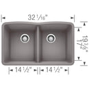 Load image into Gallery viewer, 32 inch Double Bowl Kitchen Sink - Undermount Double Basin