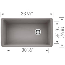 Load image into Gallery viewer, 33-1/2 inch Single Bowl Kitchen Sink - Undermount Kitchen Sink