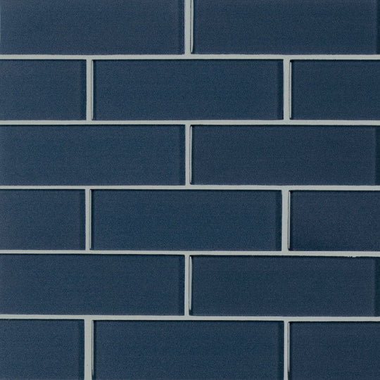 2" X 6" Midnight Blue Glass Subway Mosaic Wall Tile (9.8SQ FT/CTN)