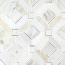 Load image into Gallery viewer, 12&quot; X 12&quot; Milano Silver Pattern Cool-White Stone Metal Blend Mosaic Wall Tile (9.8SQ FT/CTN)