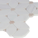 Load image into Gallery viewer, 12&quot; X 12&quot; Cecily Pattern Polished Warm White Marble Cubed Mosaic Sheet (9.5SQ FT/CTN)